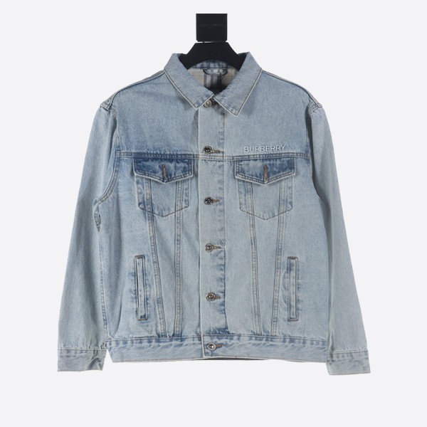 Burberry bear embroidered denim jacket