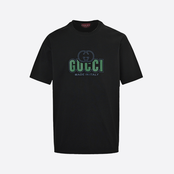 Gucci 25ss Silicone Lettering Printed Short Sleeve