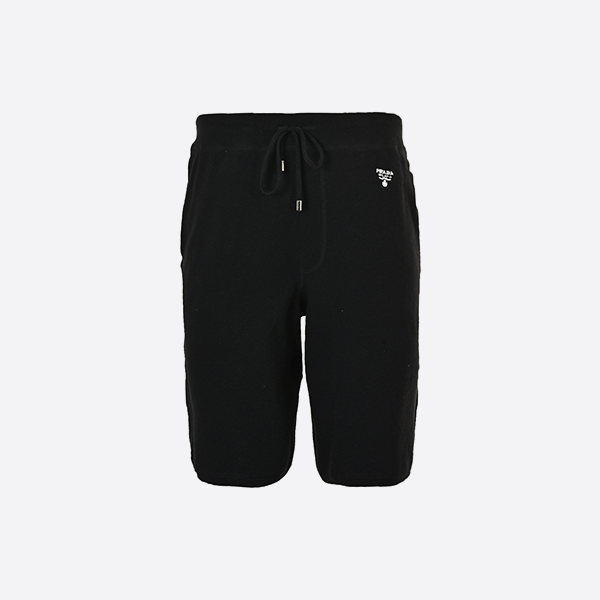Prada 25ss drawstring shorts with small logo embroidery on back pockets