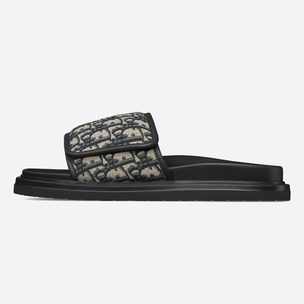 Dior Aqua round toe Velcro flip flops 3SA167ZSA_H969