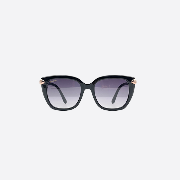 Bulgari Snakehead Diamond Square Acetate Sunglasses BV8207-B-F Black