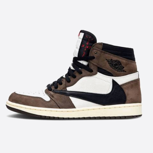 Travis Scott x Air Jordan AJ1 High OG SP TS joint dark brown hook high top shoes CD4487-100
