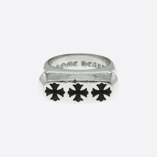 Chrome Hearts S925 sterling silver Square Rectangular Ring LIL PJ 3CH PLS