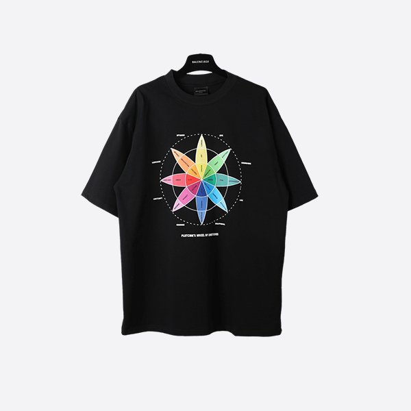 Balenciaga Compass Color Card Short Sleeve