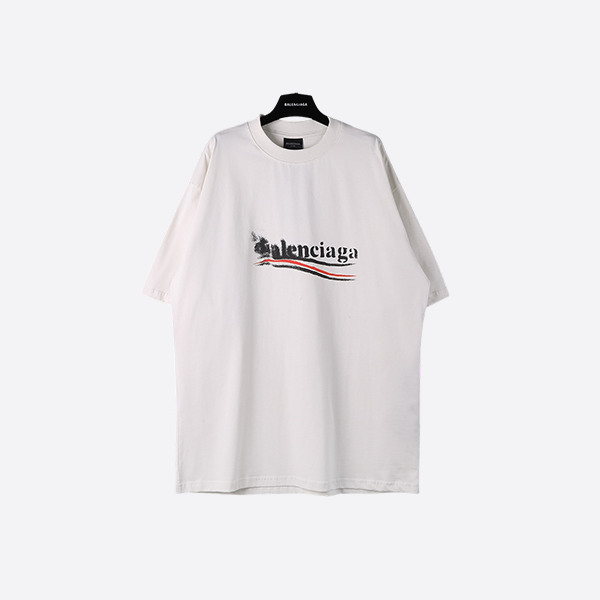 Balenciaga Coke Blurred Letters Short Sleeve