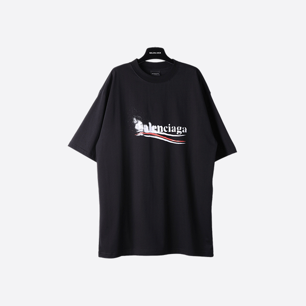 Balenciaga Coke Blurred Letters Short Sleeve